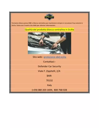 forniamo blocca presa obd e blocca centralina