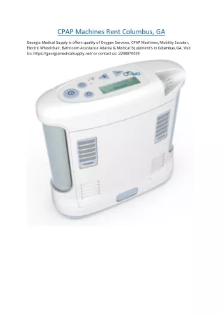 cpap machines rent columbus ga