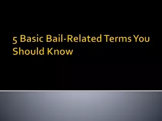 5 Basic Bail-Related Terms You Should Know