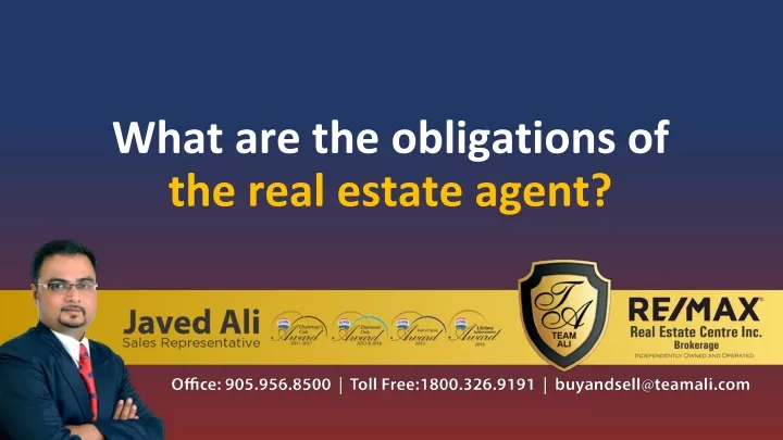 what are the obligations of the real estate agent