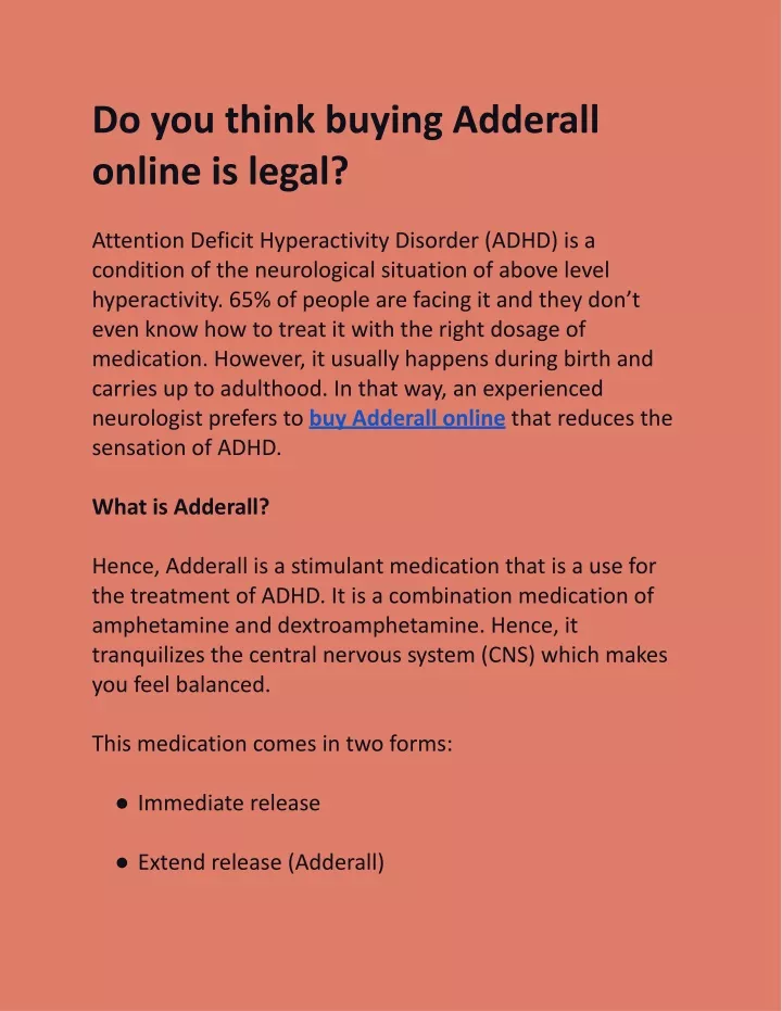 do you think buying adderall online is legal