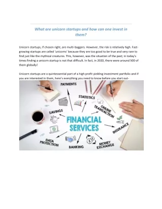 what are unicorn startups and how can one invest
