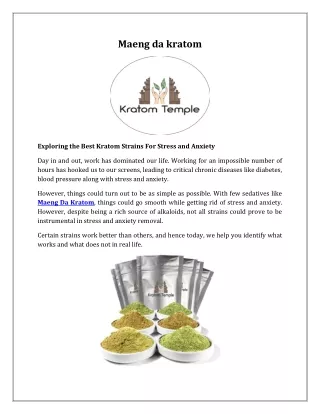 maeng da kratom