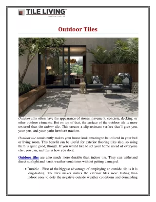 outdoor tiles