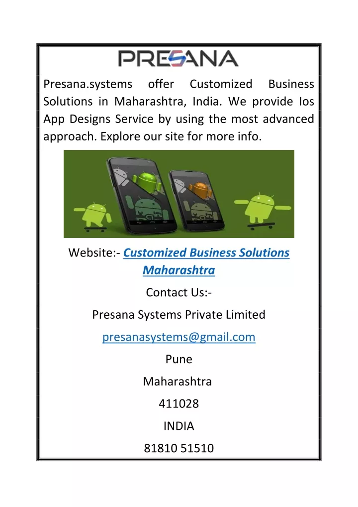 presana systems solutions in maharashtra india