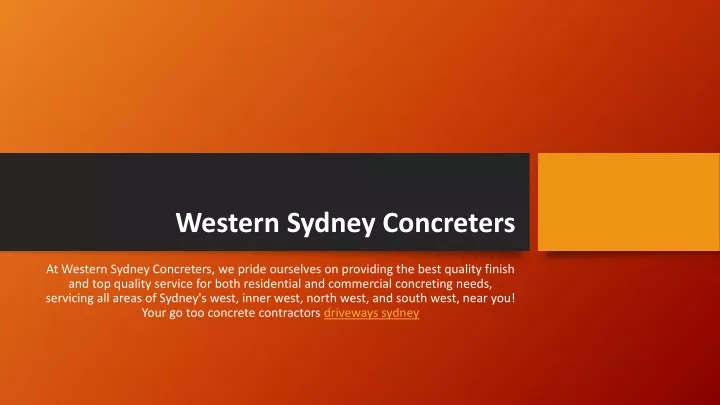 western sydney concreters