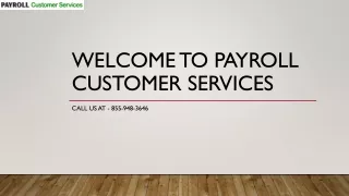 welcome to payroll customer services