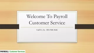 welcome to payroll customer service