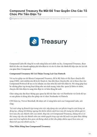 compound treasury ra m t trao