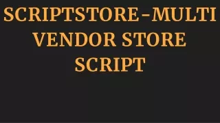 scriptstore multi vendor store script