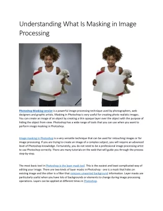 understanding what is masking in image processing