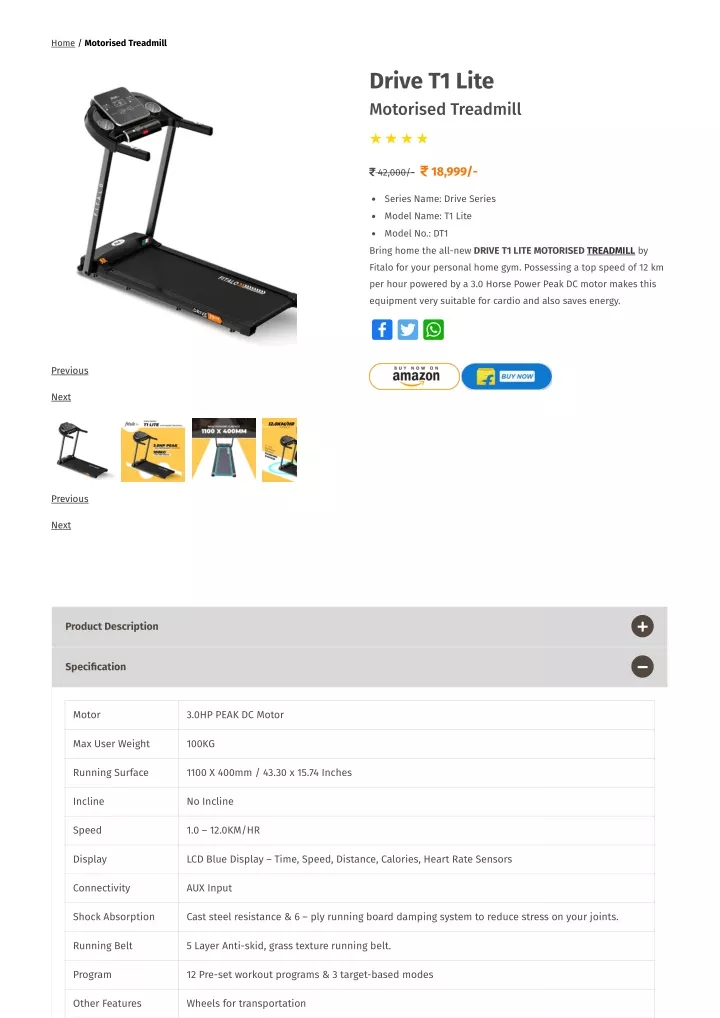 home motorised treadmill