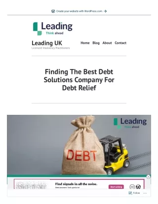 Finding The Best Debt Solutions Company For Debt Relief