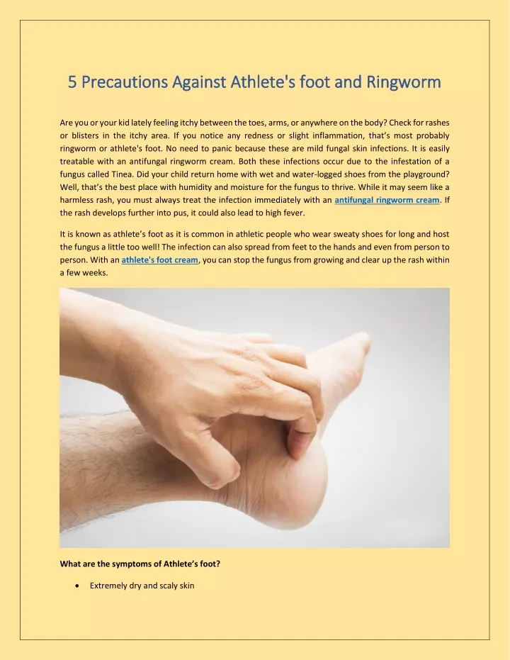 5 precautions against athlete s foot and ringworm