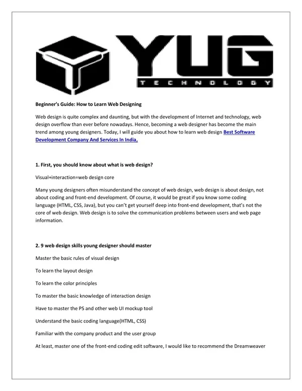 Beginner’s Guide: How to Learn Web Designing