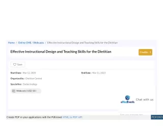 home online cme webcasts effective instructional