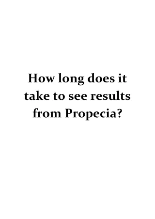 Purchase Propecia Online and See Results
