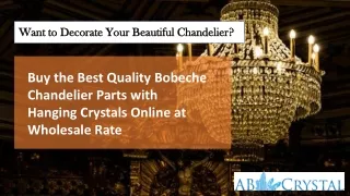 Best Place to Buy Bobeche Chandelier Parts with Hanging Crystals at Wholesale