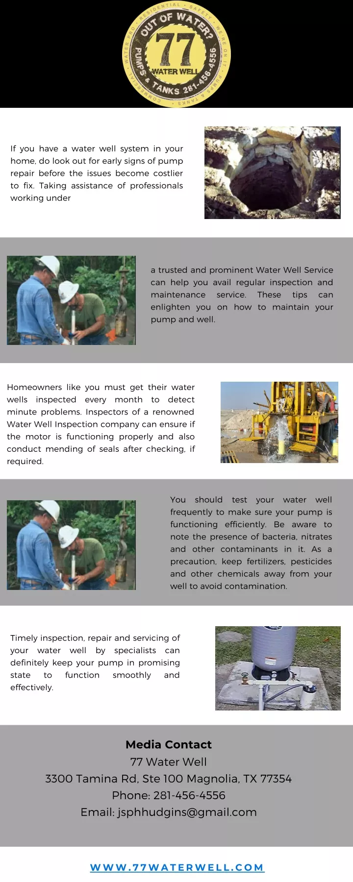 if you have a water well system in your