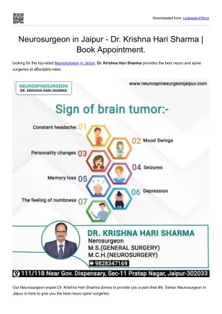 signs of brain tumour