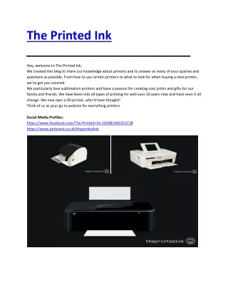 the printed ink