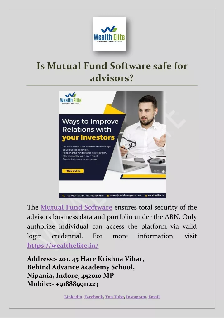 is mutual fund software safe for advisors