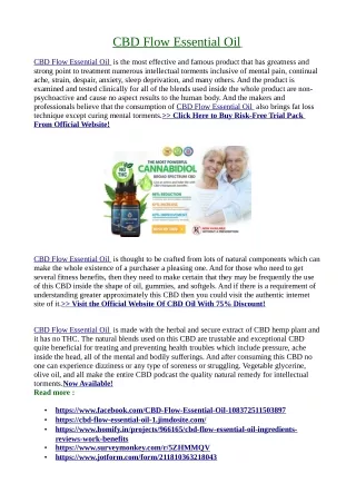 CBD Flow Essential Oil