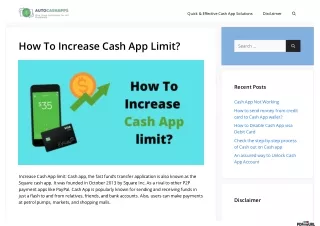 How To Increase Cash App Limit? - Here Is the Information In Detail