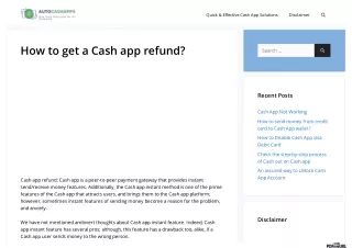 How to get a Cash app refund? - Explore Auto Cash Apps