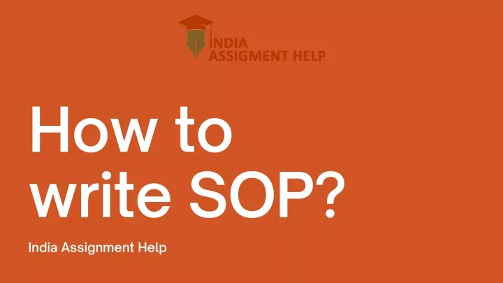 how to write sop