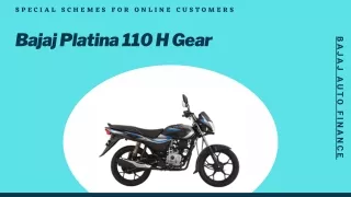 Bajaj Platina 110 H Gear - Price, Mileage and Specifications
