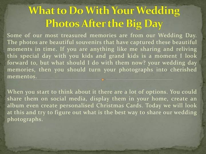 what to do with your wedding photos after the big day