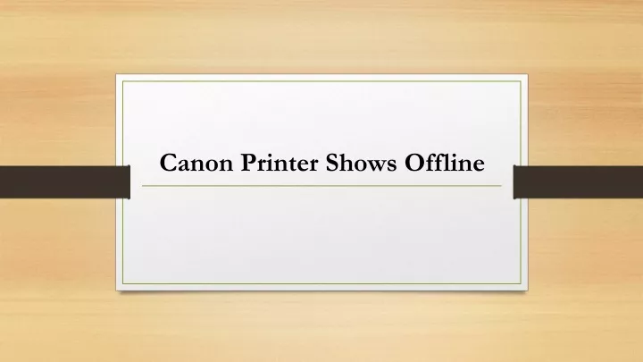 canon printer shows offline