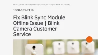 https www securitycamhelpline us blink sync