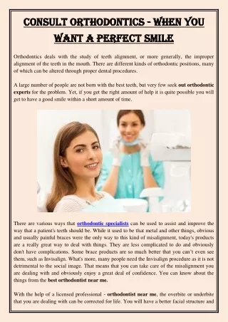 consult orthodontics consult orthodontics when