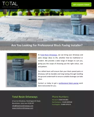 get a quote today