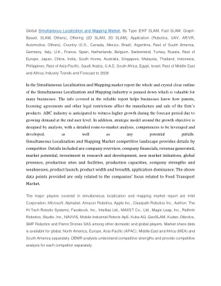 global simultaneous localization and mapping