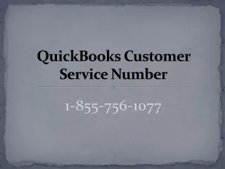 Quickbooks Customer Service Number 1-855-756-1077