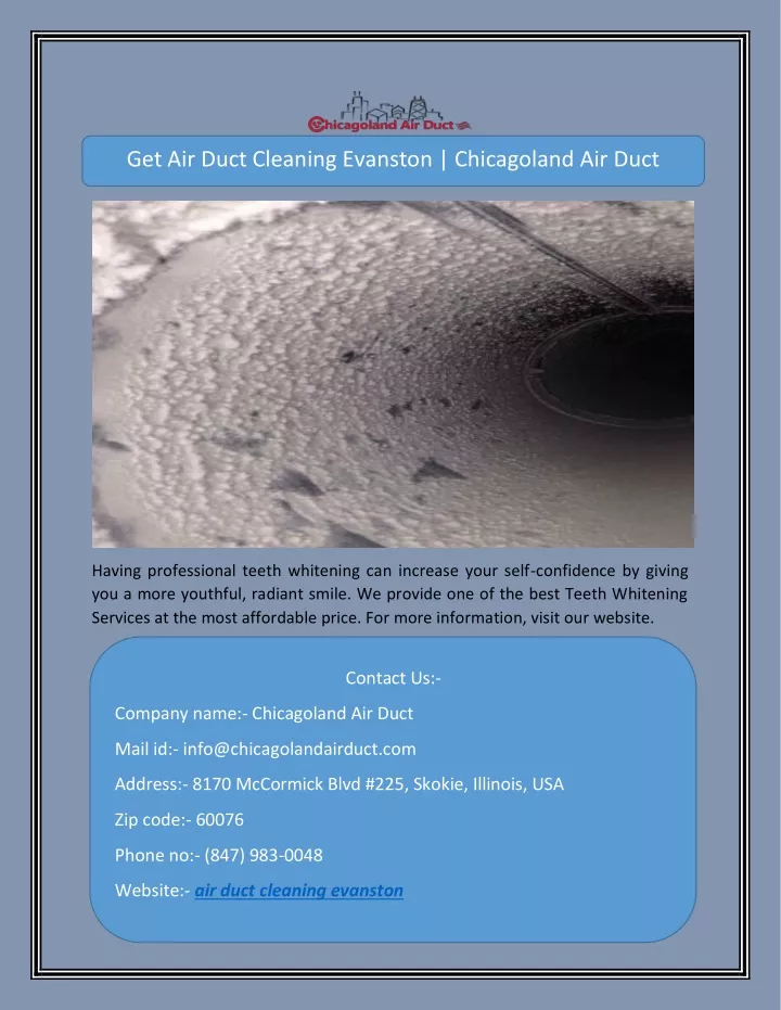 get air duct cleaning evanston chicagoland