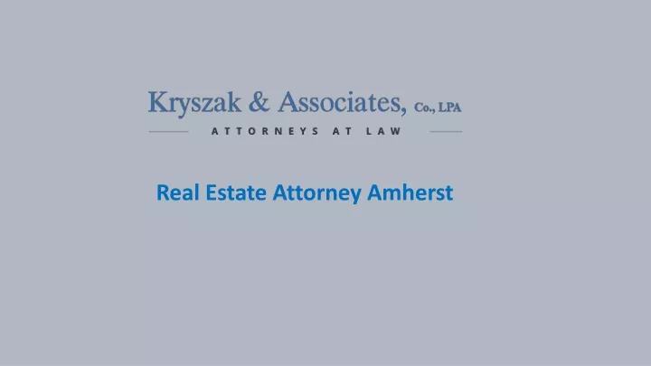 real estate attorney amherst