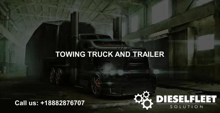towing truck and trailer