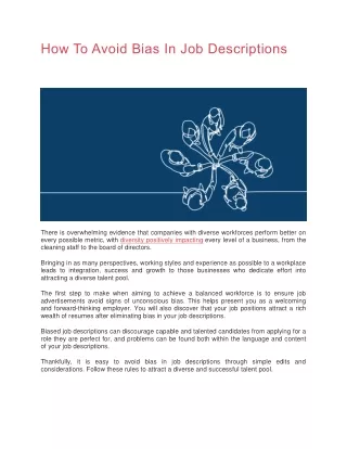how to avoid bias in job descriptions