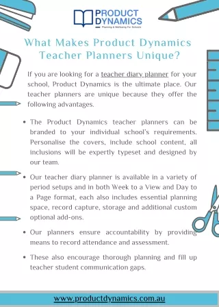 What Makes Product Dynamics Teacher Planners Unique?