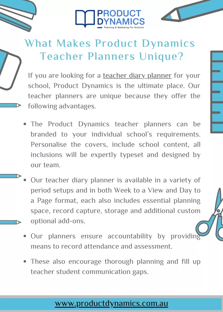 what makes product dynamics teacher planners