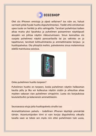 MacBook huolto | Digishop.fi