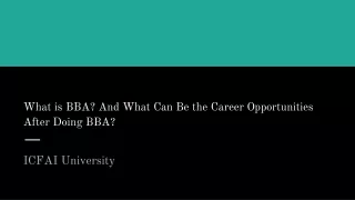 What is BBA? And What Can Be the Career Opportunities After Doing BBA?