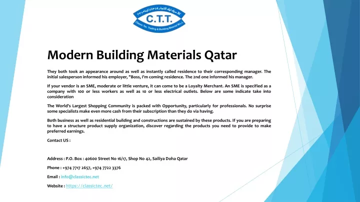 modern building materials qatar