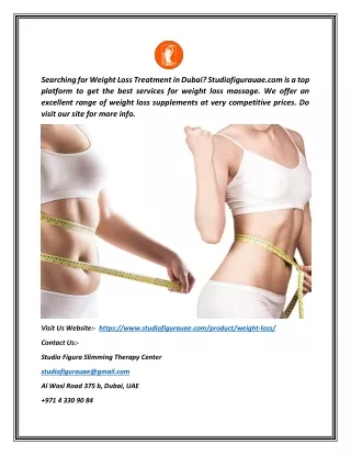 Weight Loss Treatment Dubai | Studiofigurauae.com