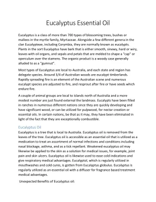 Eucalyptus essential oil,eucalyptus essential oil benefits | zxessentialoils