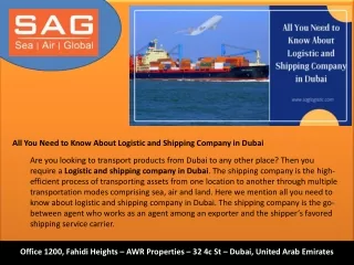 all you need to know about logistic and shipping